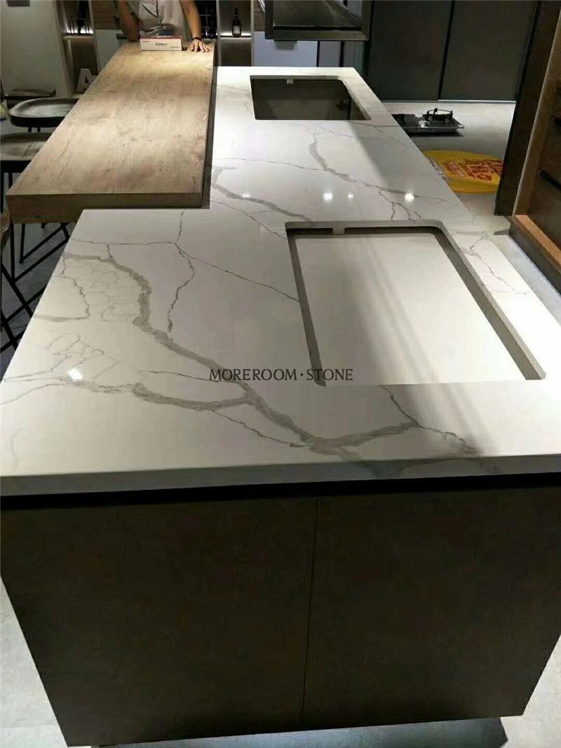 Bathroom Vanity Calacatta White Marble Quartz Stone
