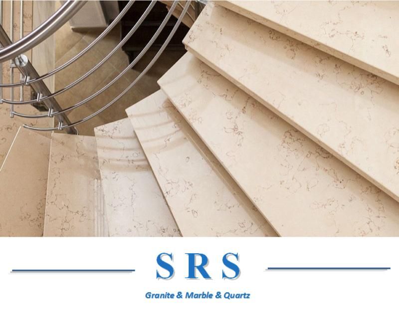 White/Beige/Yellow Granite Stairs for Floor/Upstair Interior/Outterior