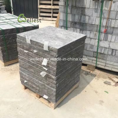Outdoor Natural Edge Wall Cap Bluestone, Blue Limestone