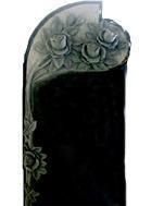 Tombstone Price G603 Headstones Granite Carve Black Granite Flower Carved