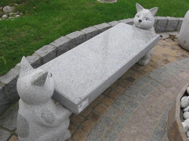 Outdoor Stone Granite Animal Bench for Garden Decoration
