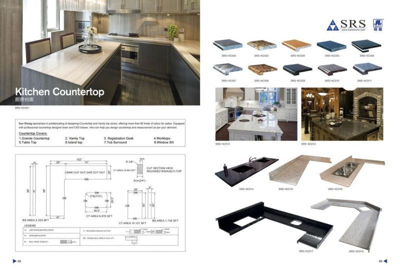 Building Material Naturel Stone Cheap Chinese Yellow Black Grey Red Beige Granite Slab Tiles Countertop Vanity Top