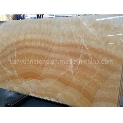 Polished Yellow Marble Stone Agate Onyx Slab