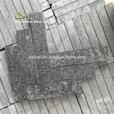 Wholesale G684 Black Pearl Black Basalt Paving Stone, Wall Cladding Small Tiles, Flamed Granite Paver