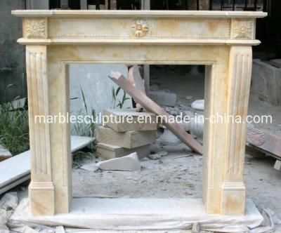 Simple Style Home Decoration Stone Sculpture Marble Fireplace (SYMF-037)