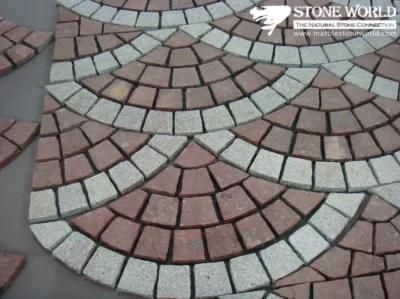 Cheap Price Granite Cube Stone Natural Stone Paver on Mesh