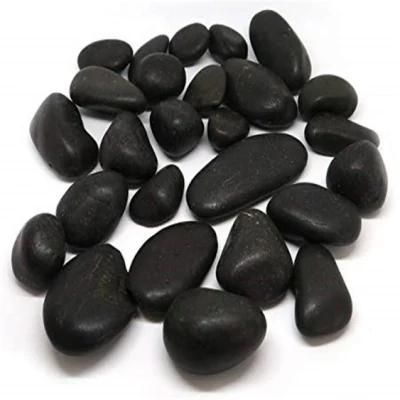 Natural Decorative Garden Landscape River Rock Polished Stone Black Pebble