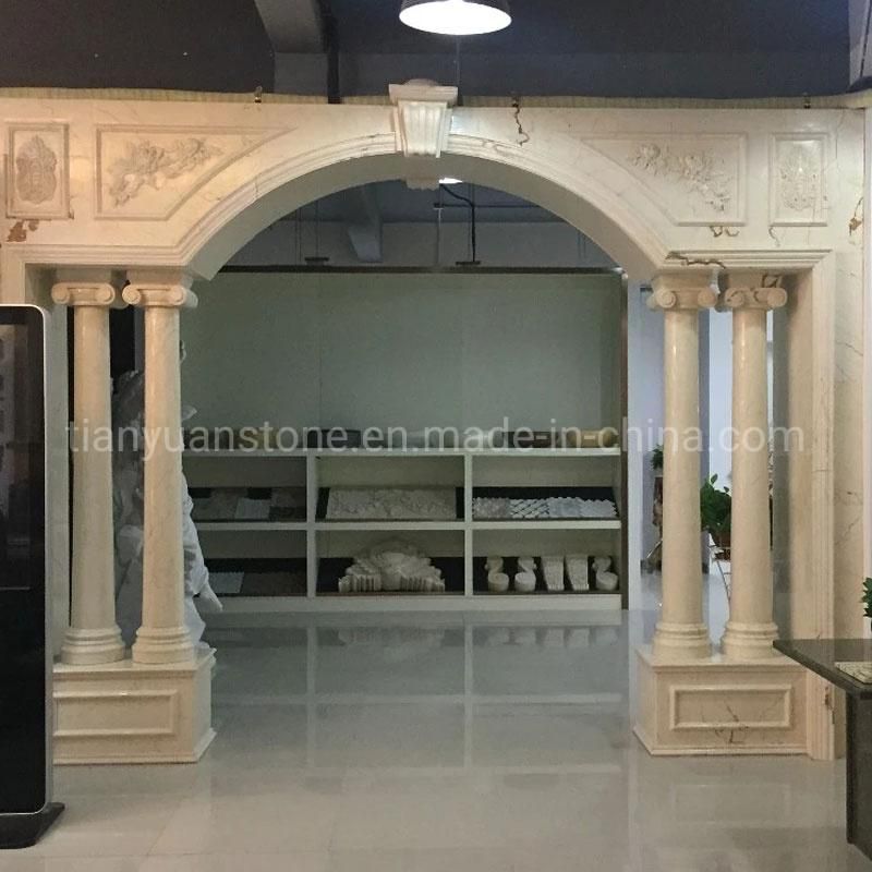 Stone Marble Granite Arch Door Surround with Figure Designs