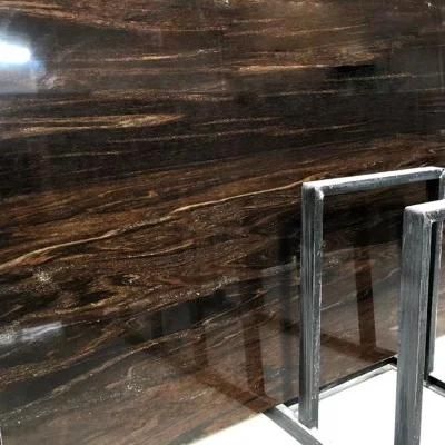 Natural Stone Acquarella Elegant Brown Bookmatch Slabs New Brown Marble in China