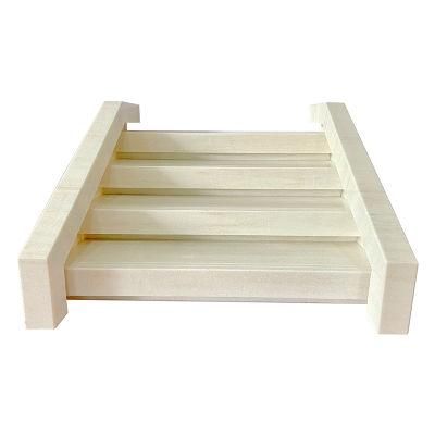Factory Outlet White Eurasian Wood Grain Marble Stairs and Ladder Customizable Natural Marble Stairs Marble Staircase