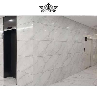 White with Grey Veins Marble Matt Glazed 600X600mm White Tiles for Bedroom Toilet Tiles