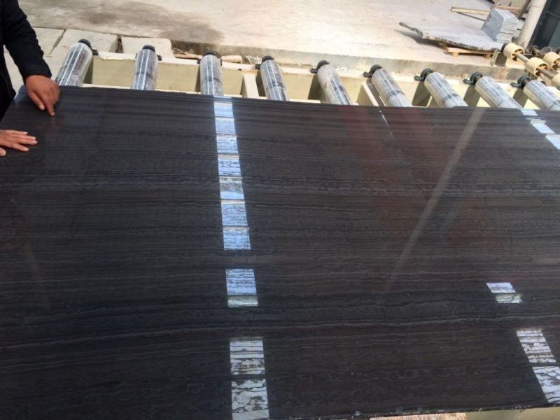 Black Wooden Marble Slab, Black Grainy, Black Timber