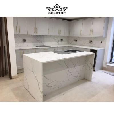 Strong Practicality Artificial Stone Polished/Honed Surface Black/White/Beige Vein Kitchen/Bathroom/Living Room Countertop Laza Quartz for Home