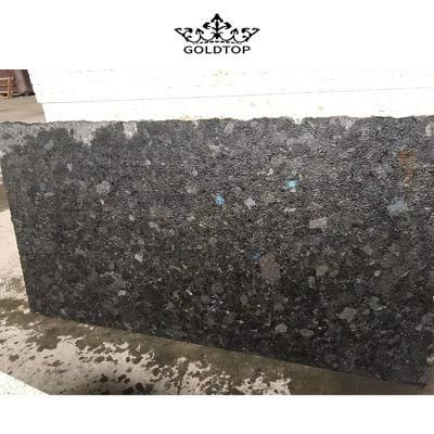 Natural Stone Polished Indoor Decoration Labradorite Osnyki Slab Black Granite Wall Tile
