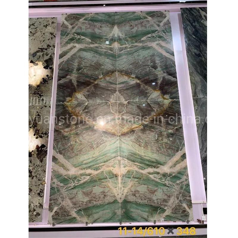 Brazilian Imported Natural Stone Green Marble Slab