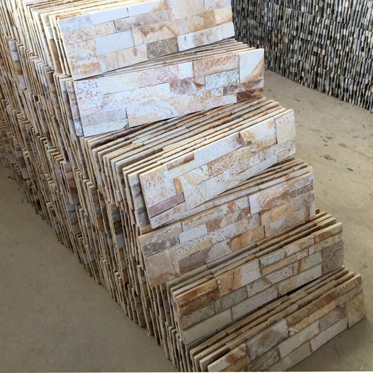 Beige Slate Natural Stone Exterior Wall Cladding Panel