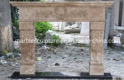 Marble Hand Carving Fireplaces Marble Sculptures Home Decoration (SYMF-003)