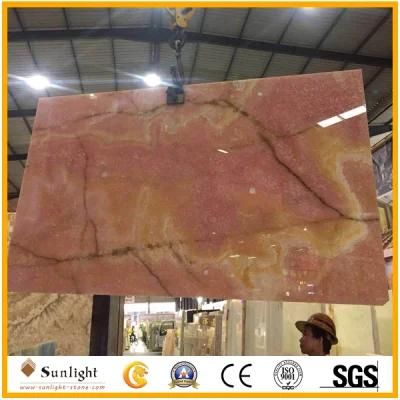 Translucent Pink Purple Onyx for Interior Decoration, Background Wall