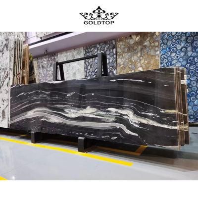 Luxury Natural Stone Polished Indoor Decoration Slab Black Granite for Tiles Countertop