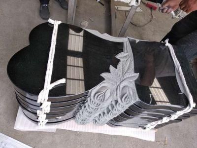 Wholesalers Black Russian Tombstone, China Black Granite Monument