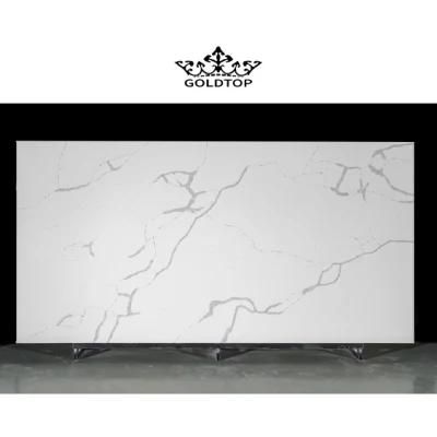 Artificial Stone Polished/Honed Surface Black/White/Beige Vein Kitchen/Bathroom/Living Room Countertop London White Quartz for Home