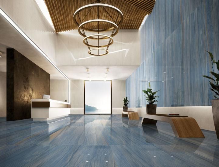 Italy Marble Stone Exhibition Azul Macauba Grainte Light Blue Marble Slab