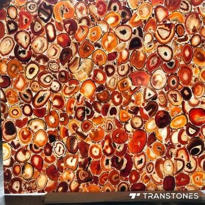 Raw Agate Slab Slice Beads Orange Agate Coaster for Agate Countertop