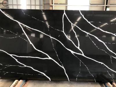 Man Made Black Quartz Stone Slab Manufacturer