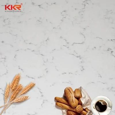 Carrara 12mm Hi-Macs Corian Artificial Stone Slabs Veining Marble Solid Surface Sheet for Countertop Worktop Kitchen Vanity