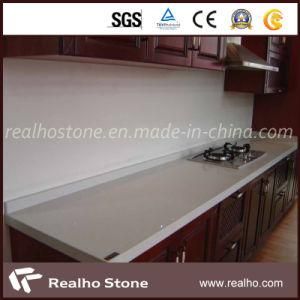 Pure White Artificial Quartz Stone Slab for Precut Kitchen Countertop