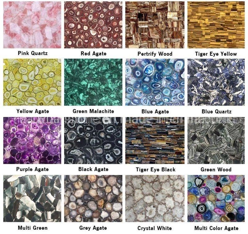Blue Azul Bahia Semi-Precious Quartz, Marble Agate Slab for Wall Tile and Countertops