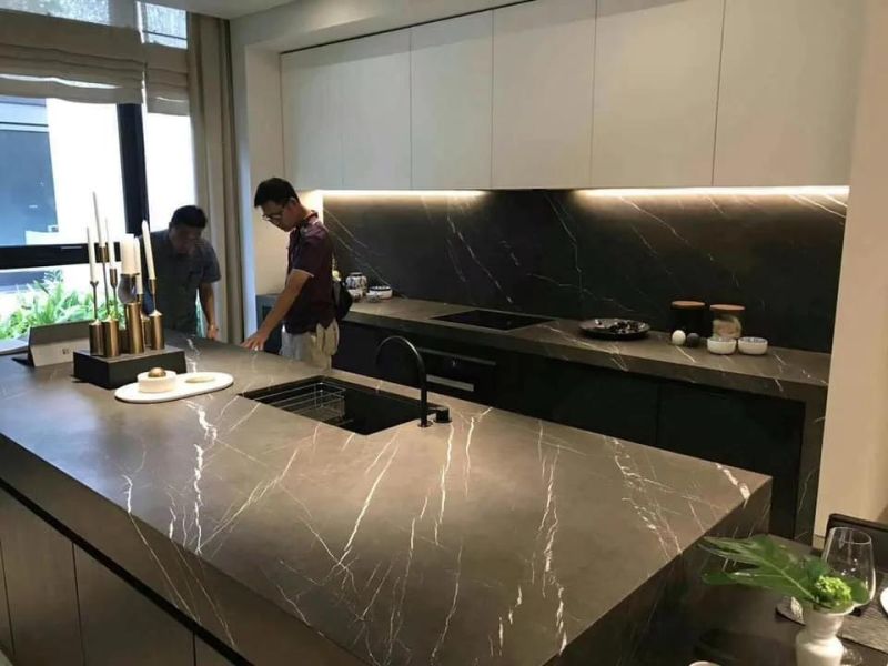 Natural Stone Cyprus Ash Dark Grey Marble Tiles for Customized Project