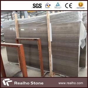 Chinese Grey Wooden Sandal Marble Wall/Floor Slab for Bathroom, Kitchen