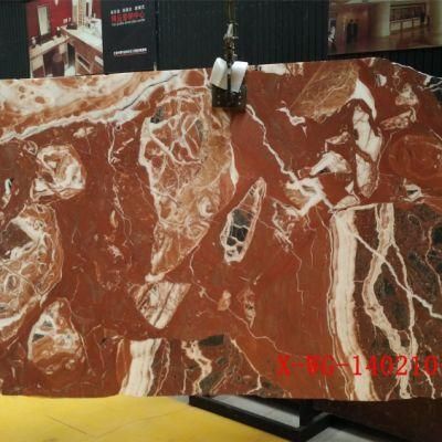 Sunshine Red Polished Marble Slabs for Interior Flooring Wall Decoration