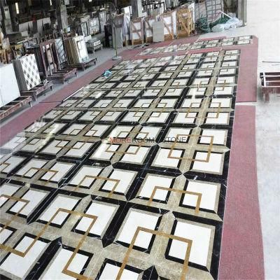 Water-Jet Design Ceramic Floor Tile Composite Nature Marble