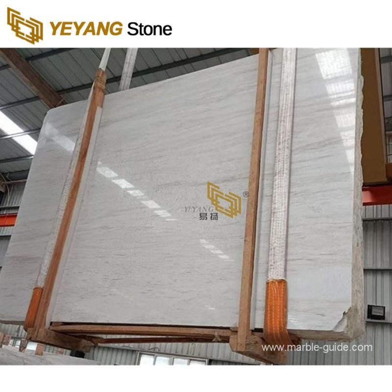 Honed/Polished Natural Eurasian White Wood Marble for Interior/Kitchen/Batnroom/Backsplash/Flooring/Wall Tiles