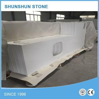 Pure White Engineered Quartz Stone for Kitchen Countertops