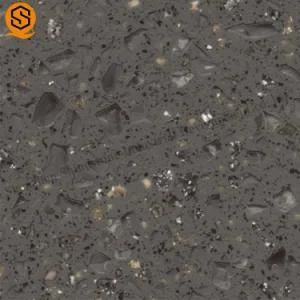Waterproof Solid Surface Artificial Brown Quartz Stone