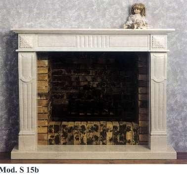 Beige Shabby Chic Vintage Antique Indoor Freestanding Decoritive Mantel Fireplace