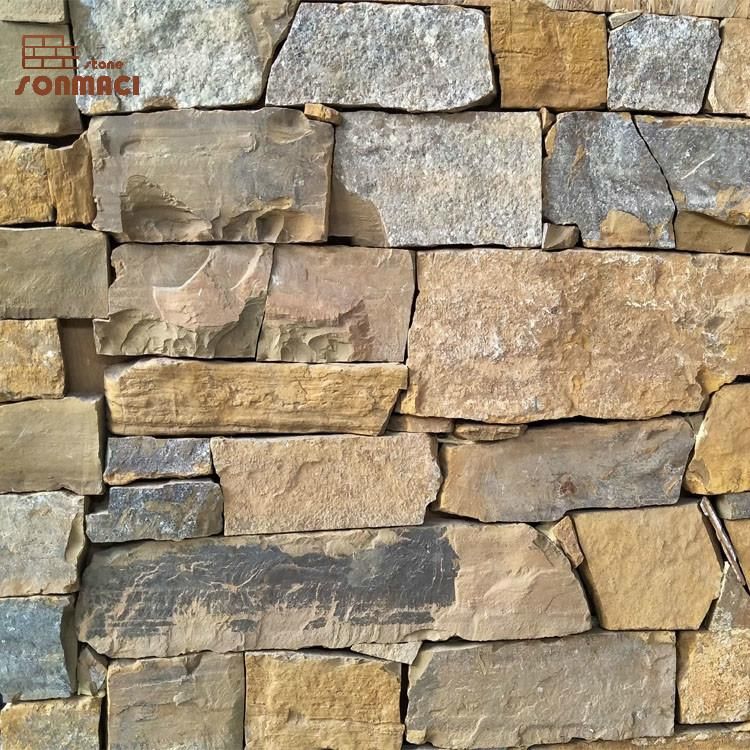 Natural Yellow Slate Loose Stone Cladding