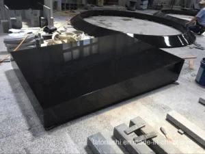 Shanxi Black Granite Tombstone with Circle Kerbs