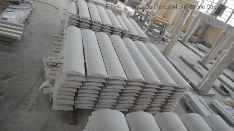 Modern Natural Stone Mantel White Limestone Fireplce for Indoor Decoration Design