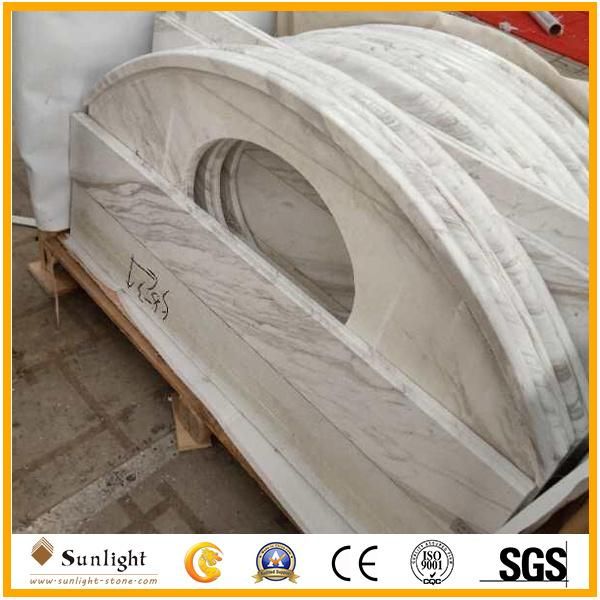 Comtomize Natural Stone Carrara White Marble Vanity Top for Bathroom